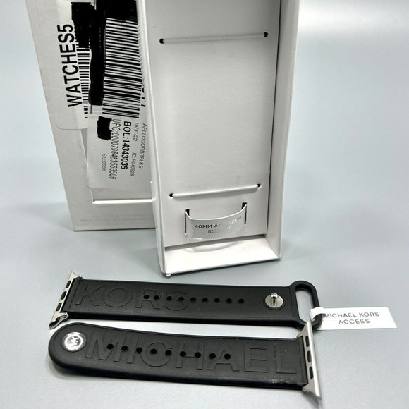 Apple Watch Band by Michael Kors Black 40MM And 42MM Rubber - Picture 1 of 5